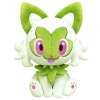 authentic Pokemon plush squishy Sprigatito plush cushion 35cm, San-ei Potehagu